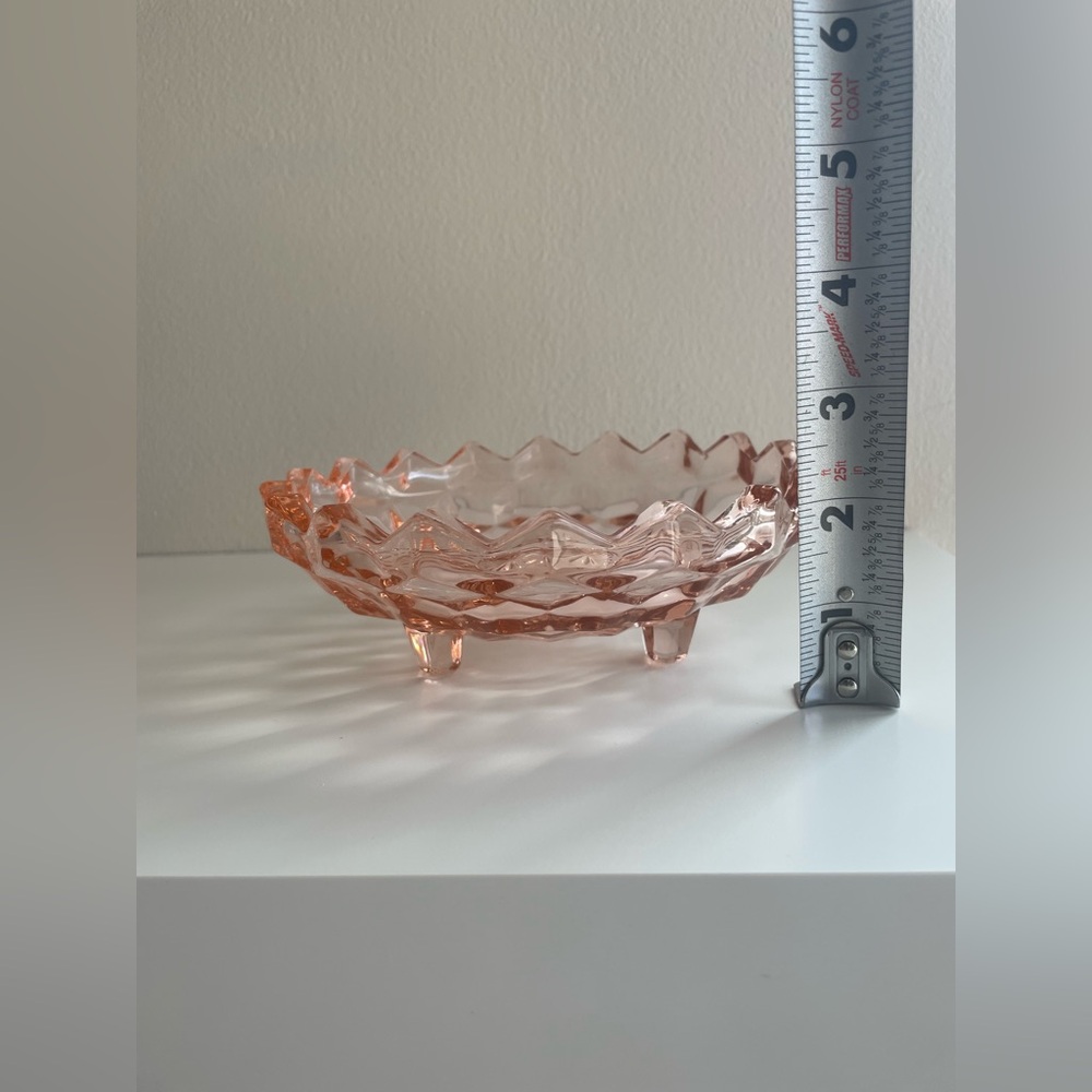 Vintage Pink Depression Candy Dish Bowl - Picture 9 of 9
